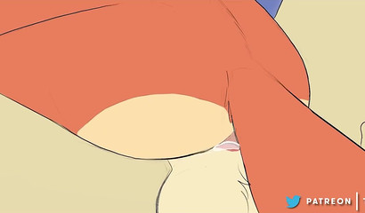 Blue fox Nick Wild engaged in anal sex with a big dog