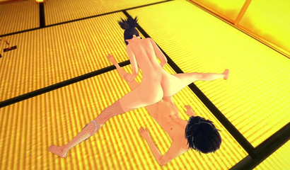 Charming Anko Mitarashi loves to masturbate dick with her feet