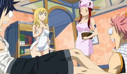 Fairy Tail Shower Foursome