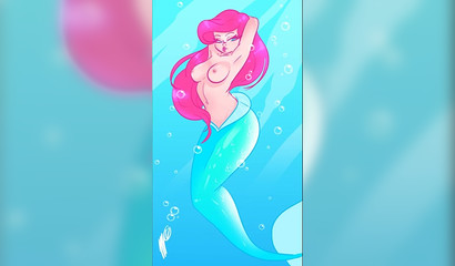 3D anime and XXX pictures with sexy mermaid Ariel
