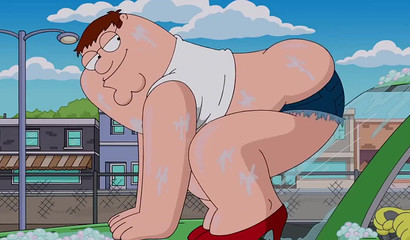 Homer Simpson and Peter Griffin Sexy Car Wash