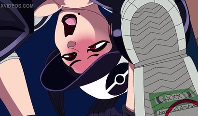 A lesbian stretched her friend's anal hole with a pokebol