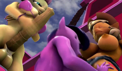 [BlackJrXIII] MLP 60FPS Twilight x Applejack Futa Face Fuck