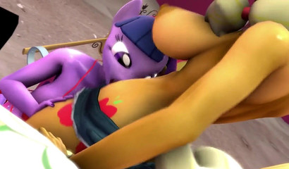 [BlackJrXIII] MLP 60FPS Twilight x Applejack Futa Face Fuck