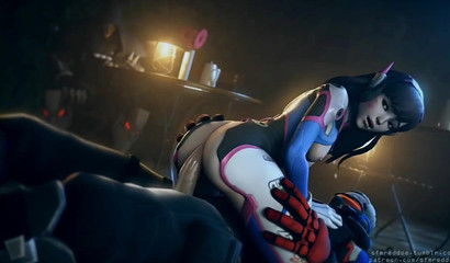 Anal slut D.Va from Overwatch loves to fuck in the ass