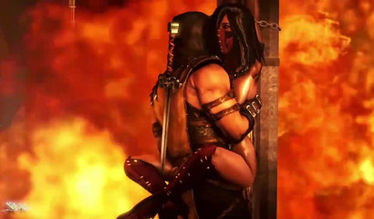 Melina from &#34;Mortal Combat&#34; fucked by Scorpio (edited)