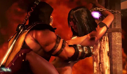 Melina from &#34;Mortal Combat&#34; fucked by Scorpio (edited)
