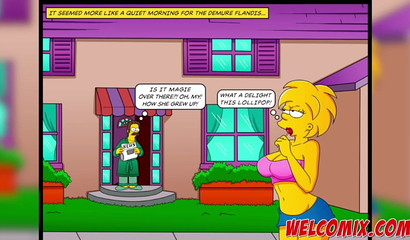 Busty Lisa Simpson finally satisfies horny Ned Flanders