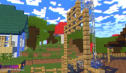 Shy Minecraft cutie takes a massive horse dick from behind