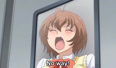 Horny anime stud banged petite and cute schoolgirl on the train