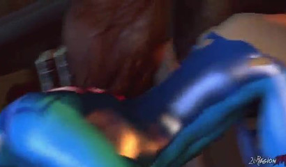 Busty 3D blonde milking massive alien cocks after getting stranded