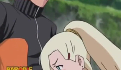 Gorgeous anime blonde Ino deepthroating Naruto's dick