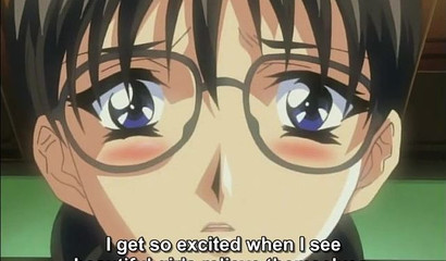 Busty blue-haired anime chick bound and fingered hard