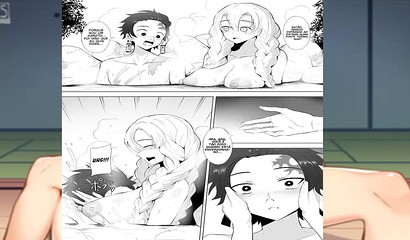 Gorgeous pink-haired anime chick pounded and creampied from behind