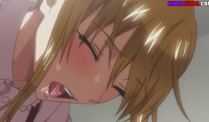 Sweet pigtailed anime blonde makes her stepbrother cum