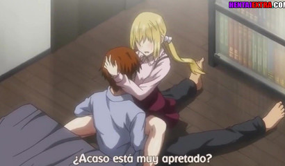 Sweet pigtailed anime blonde makes her stepbrother cum