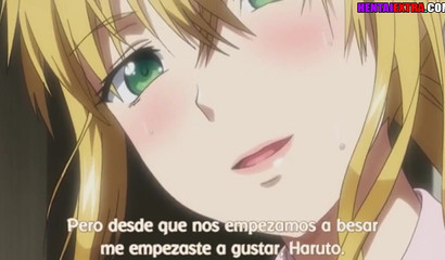 Sweet pigtailed anime blonde makes her stepbrother cum