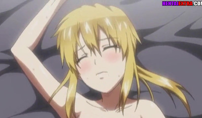 Sweet pigtailed anime blonde makes her stepbrother cum