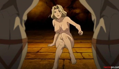 Anime chick lets throbbing goblin cocks to ruin her