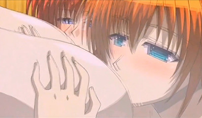 Cleaning up her milky tits hentai compilation