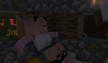 Minecraft 3D hottie ambushed with iron cock