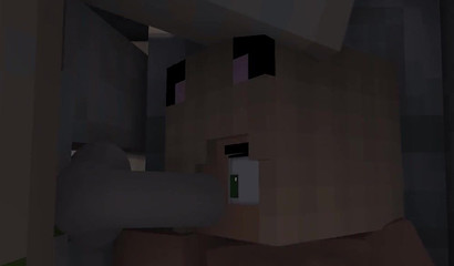 Minecraft 3D hottie ambushed with iron cock