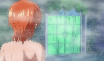 Nami releasing her juices in the shower