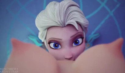 Anna will melt Elsa's frozen pussy in a split second