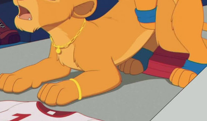 Young Nala and Simba Hakuna Matata in a locker room