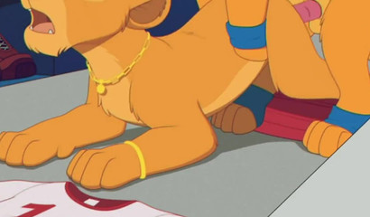 Young Nala and Simba Hakuna Matata in a locker room