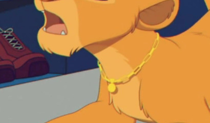 Young Nala and Simba Hakuna Matata in a locker room