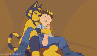 Ankha sqeezed sweet Animal Crossing juice out of him
