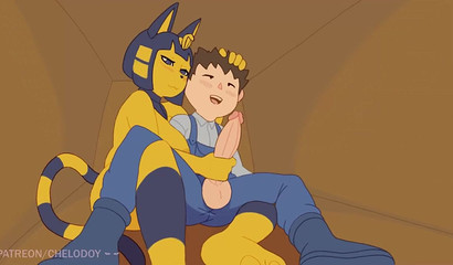 Ankha sqeezed sweet Animal Crossing juice out of him
