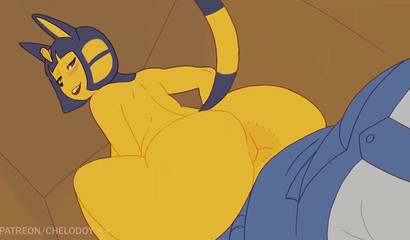 Ankha sqeezed sweet Animal Crossing juice out of him