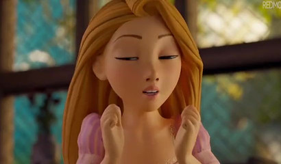 Rapunzel takes Flynn Rider's sweet Disney juice