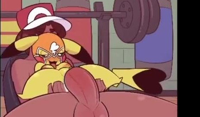 It's a lightning show when Pikachu cums for her Pokemon trainer