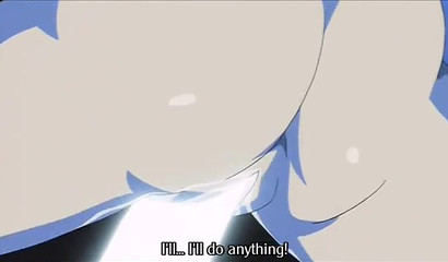 Warlock gives young hentai maid the present of violent creampie