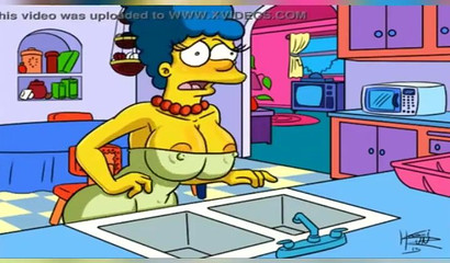Kein Kleid kann Marges wachsende Krüge aushalten - The Simpsons Porn Comic