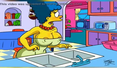 Kein Kleid kann Marges wachsende Krüge aushalten - The Simpsons Porn Comic