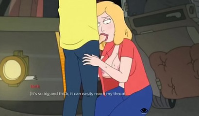 Horny potion makes cartoon Beth go crazy for cocks