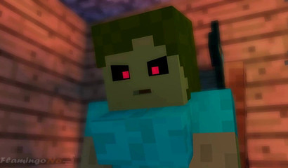 Zumbi a mastigar o seu doce néctar Minecraft