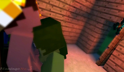 Zumbi a mastigar o seu doce néctar Minecraft