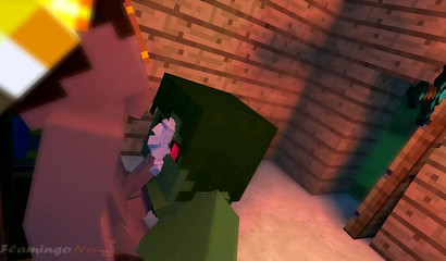 Zumbi a mastigar o seu doce néctar Minecraft