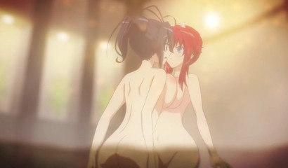 Something in the water makes Akeno Himejima thirst for big tits