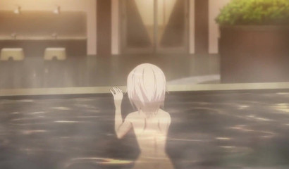 Something in the water makes Akeno Himejima thirst for big tits