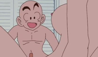 Bulma gets Dragon Ball Z cumshots in hentai threesome