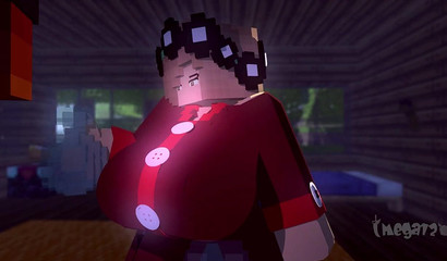 Livia can't stop in this 3D Minecraft porn world