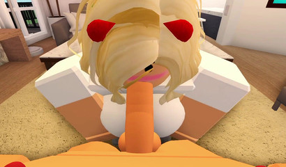 Roblox 3D chick serves her holes to be filled up