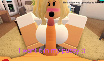 Roblox 3D chick serves her holes to be filled up