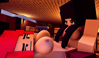 Minecraft porn capturing the naughty essence of a cock-crazed Futanari
